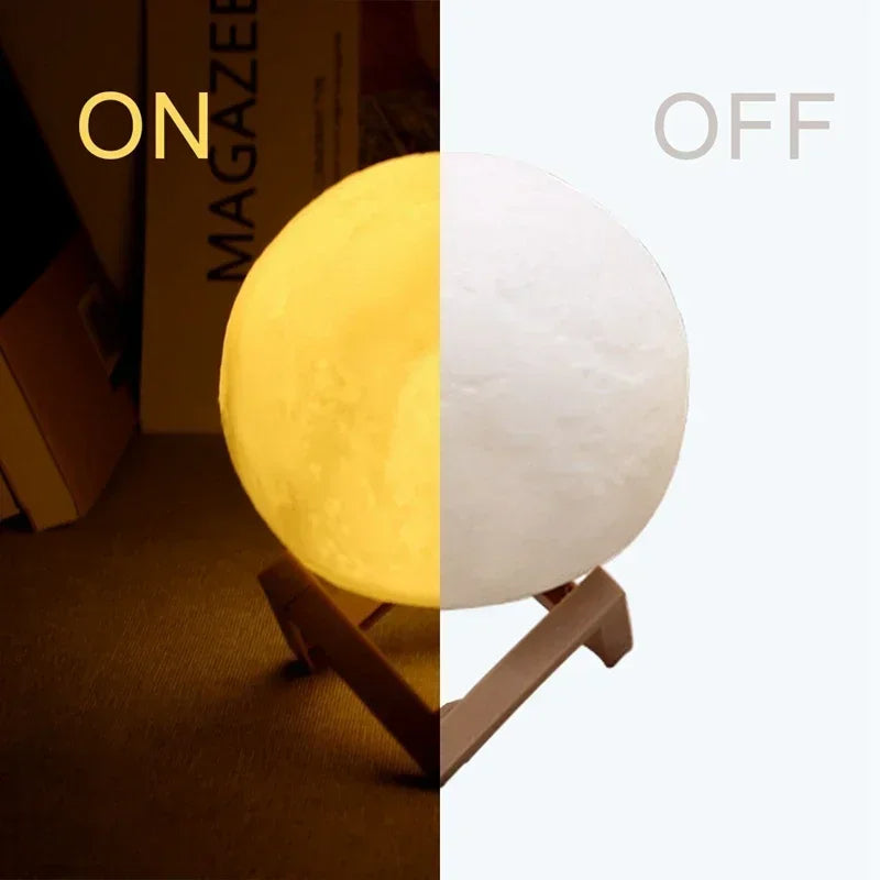 3D Print Moon Lamp LED Night Light Decor