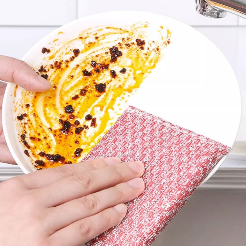 Double-Sided Dishwashing Sponge Non Scratch Cleaning Sponge Kitchen Tools - 4Pcs