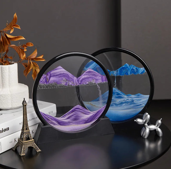 3D Quicksand Hourglass – Rotating Sand Art Frame
