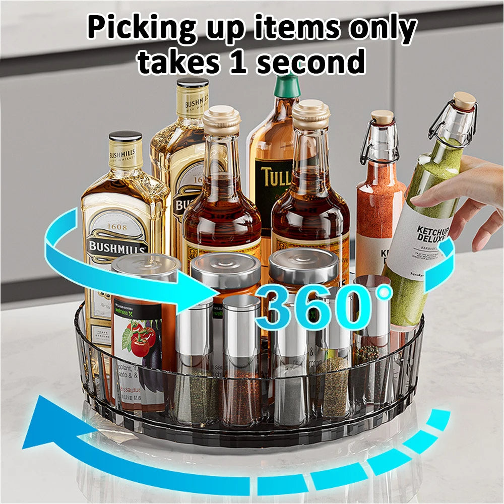 360° Rotating Spice Rack Storage Organizer