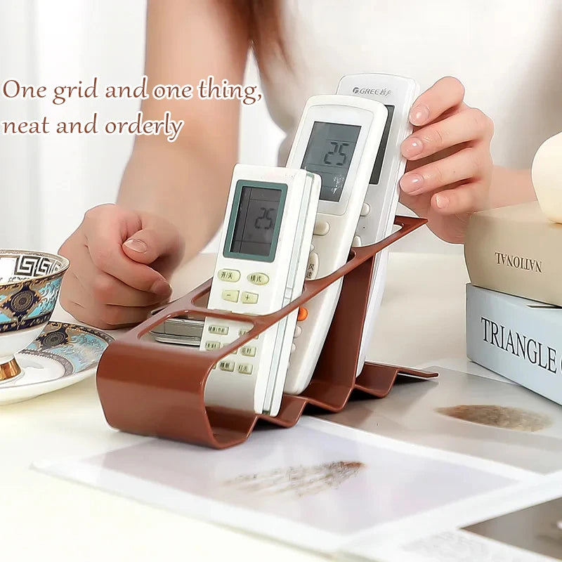 Remote Control Storage Holder – 4-Slot Desktop Organizer