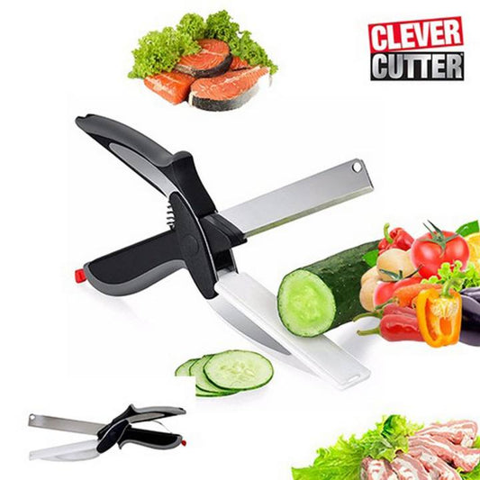 Stainless Steel 2-in-1 Clever Cutter Kitchen Scissors & Chopper