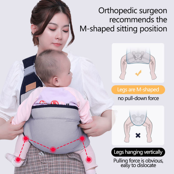 Multi-Position Ring Sling Newborn Baby Carrier Backpack