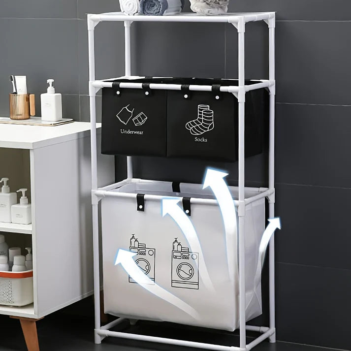 Metal Folding Dirty Clothes Storage Rack
