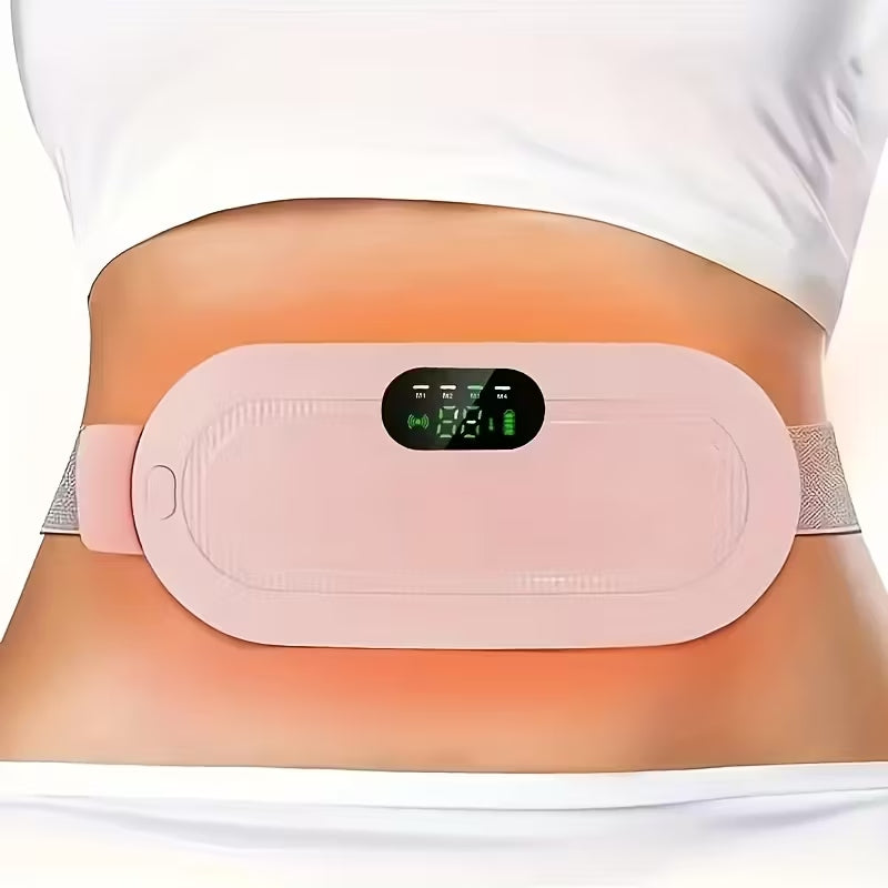 New Period Pain Relief Belt – USB Rechargeable Heating Pad with Vibration for Women