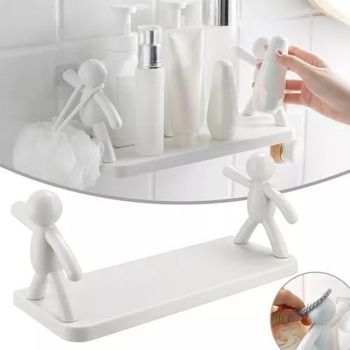 Self-Adhesive Wall Mounted Bathroom Shelf – No-Drill Organizer