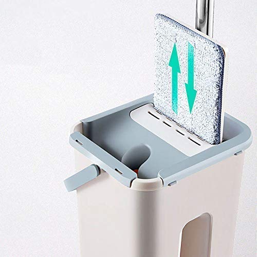 Flat Mop with Bucket and Microfiber Pads