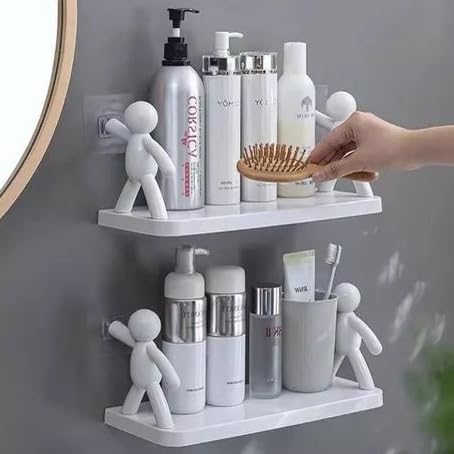 Self-Adhesive Wall Mounted Bathroom Shelf – No-Drill Organizer