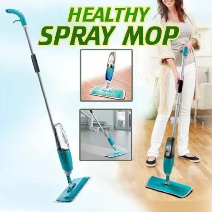 360° Rotating Spray Mop with Microfiber Pad for Wet & Dry Cleaning