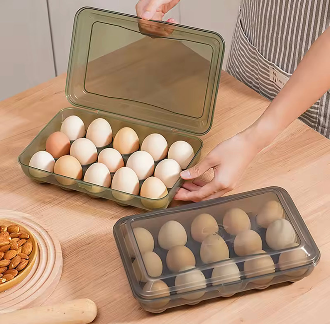 15 Grids Portable Egg Storage Tray Box