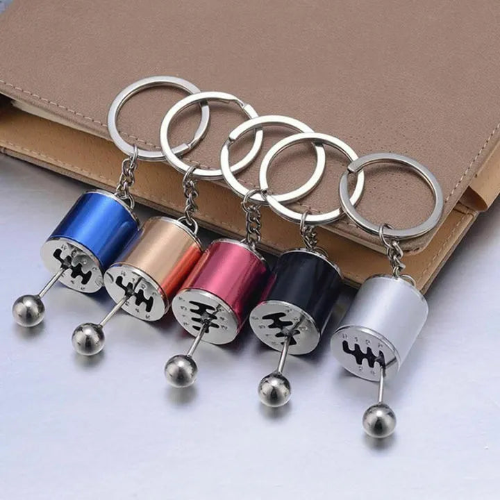 6-Speed Manual Gearbox Metal Car Keychain