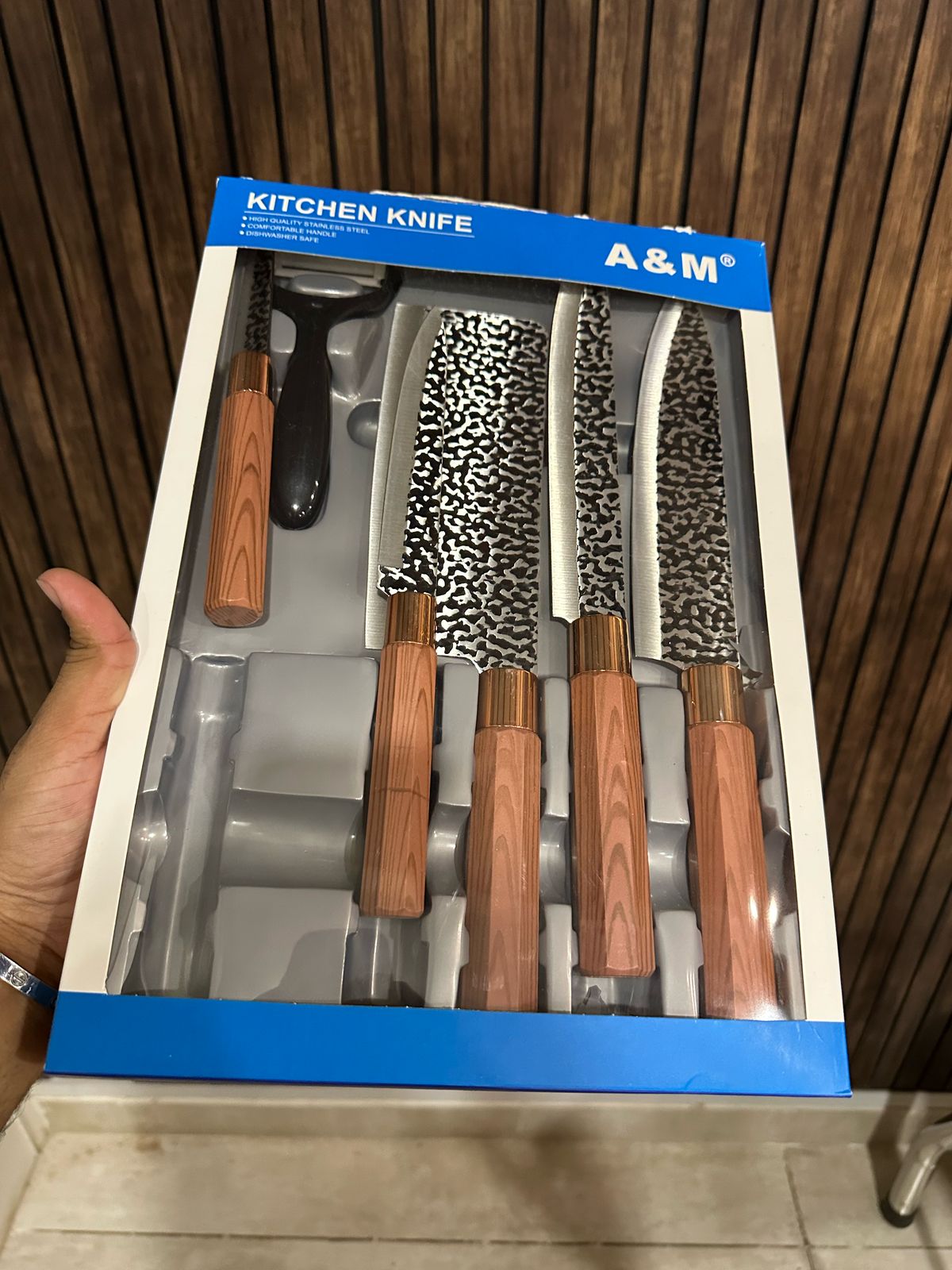 6-Piece Premium Kitchen Knife Set with Free Peeler – Chef Quality