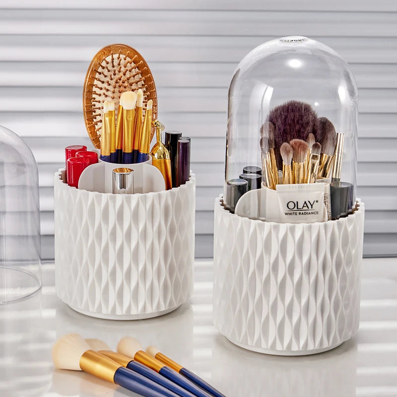 360 Rotating Makeup Brush Holder Organizer Stand