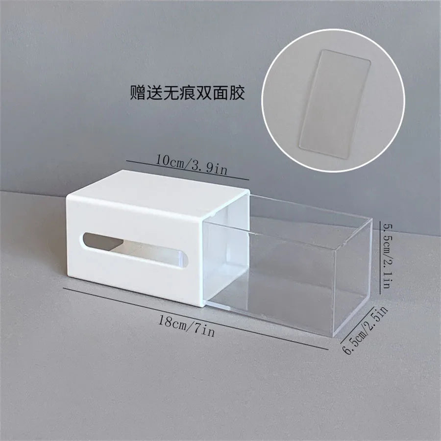 Wall Mounted Cotton Swab Dispenser Organizer