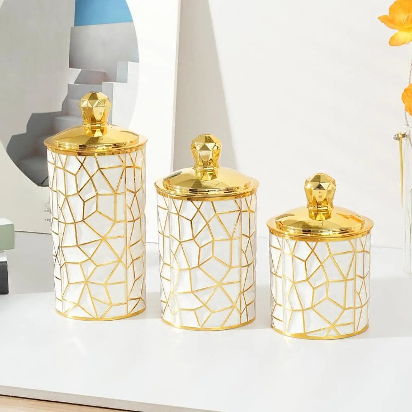 3PCS Airtight Heavy Plastic Kitchen Storage Jars