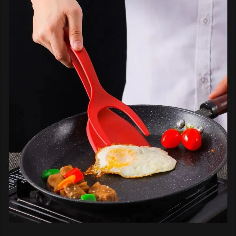 2-in-1 Egg Flipper Cooking Spatula Tong
