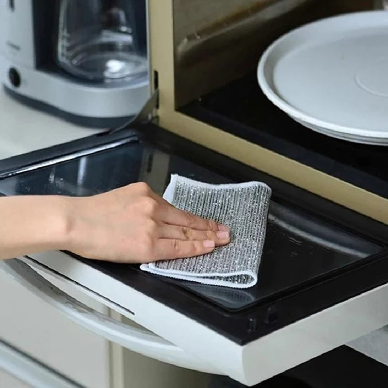10Pcs Reusable Double-Sided Nylon Dish Towel for Cleaning