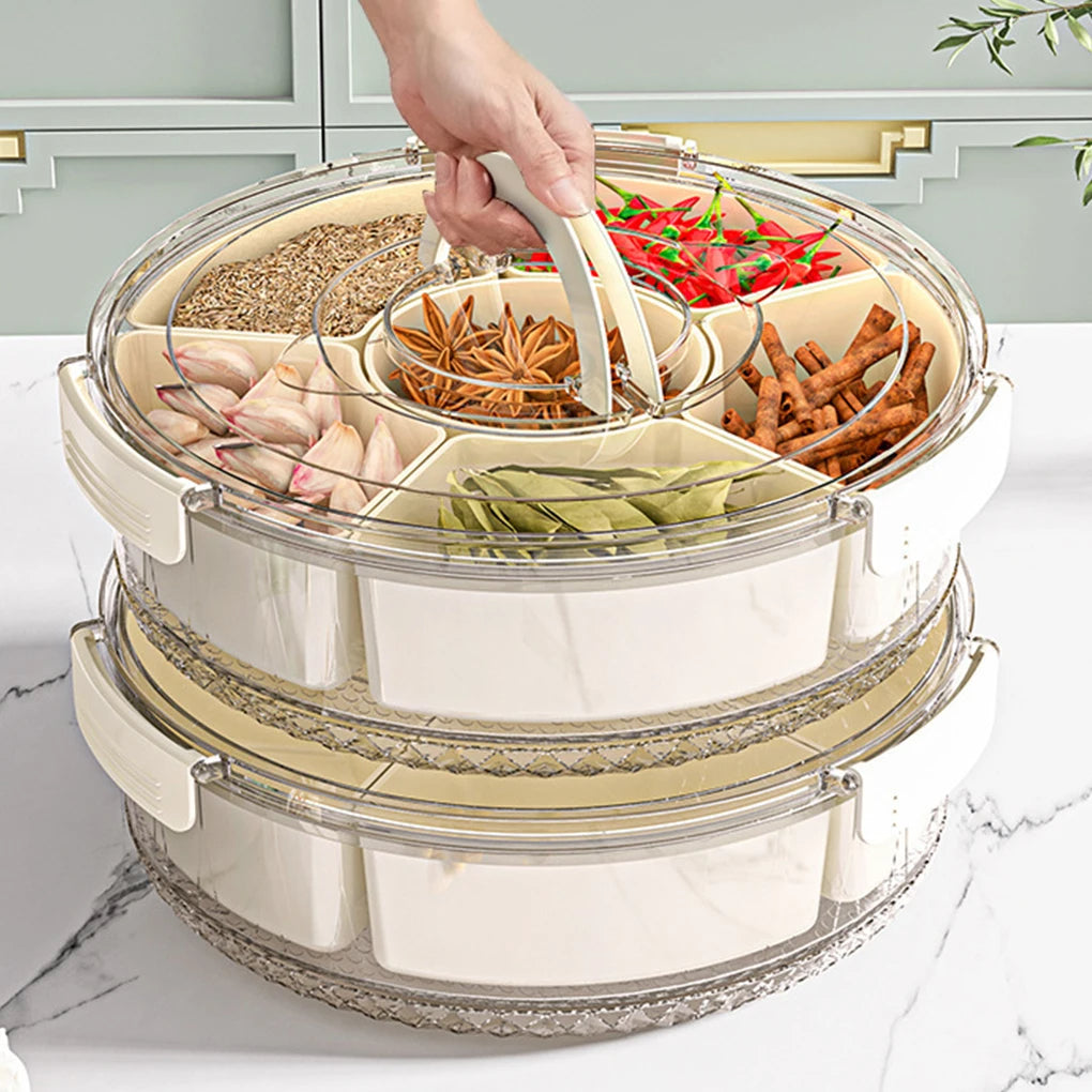 360° Rotating 6-Position Kitchen Spice Dispenser