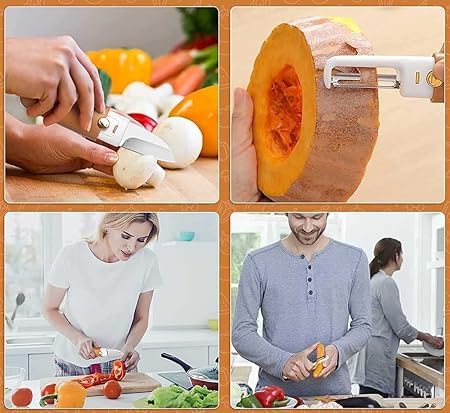 2-in-1 Stainless Steel Fruit Knife & Peeler