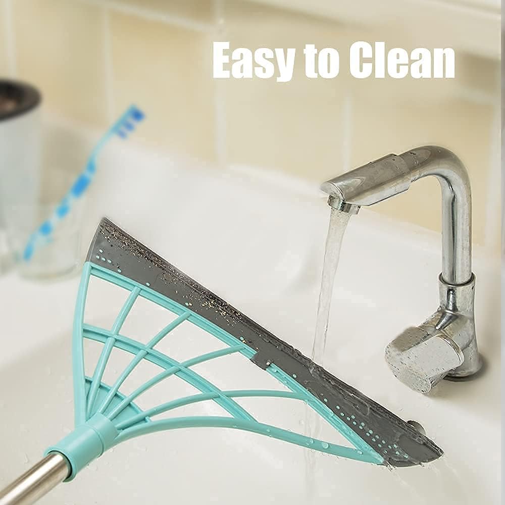 Multifunction Silicone Broom & Floor Squeegee with Adjustable Handle