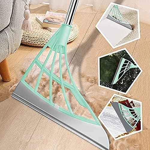 Multifunction Silicone Broom & Floor Squeegee with Adjustable Handle