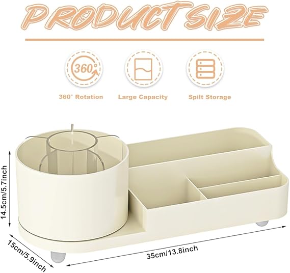 360° Rotating Multifunctional Makeup Organizer Stand