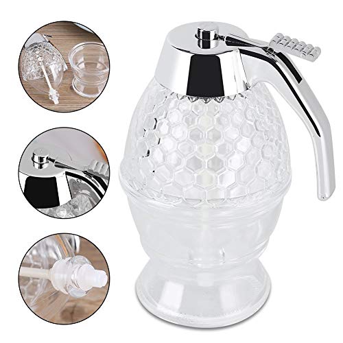 Portable Glass Honey Dispenser With Stand