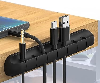 Silicone Cable Organizer & Desktop Wire Management Clips