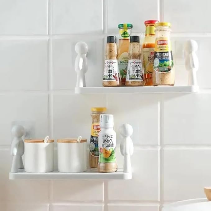 Self-Adhesive Wall Mounted Bathroom Shelf – No-Drill Organizer