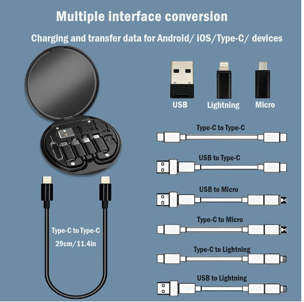 60W Multifunctional USB Type-C Fast Charging Cable Set