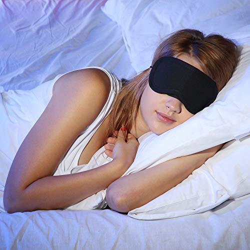Black Soft Eye Mask for Sleeping & Relaxation