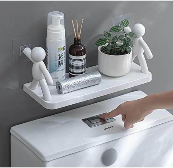 Self-Adhesive Wall Mounted Bathroom Shelf – No-Drill Organizer
