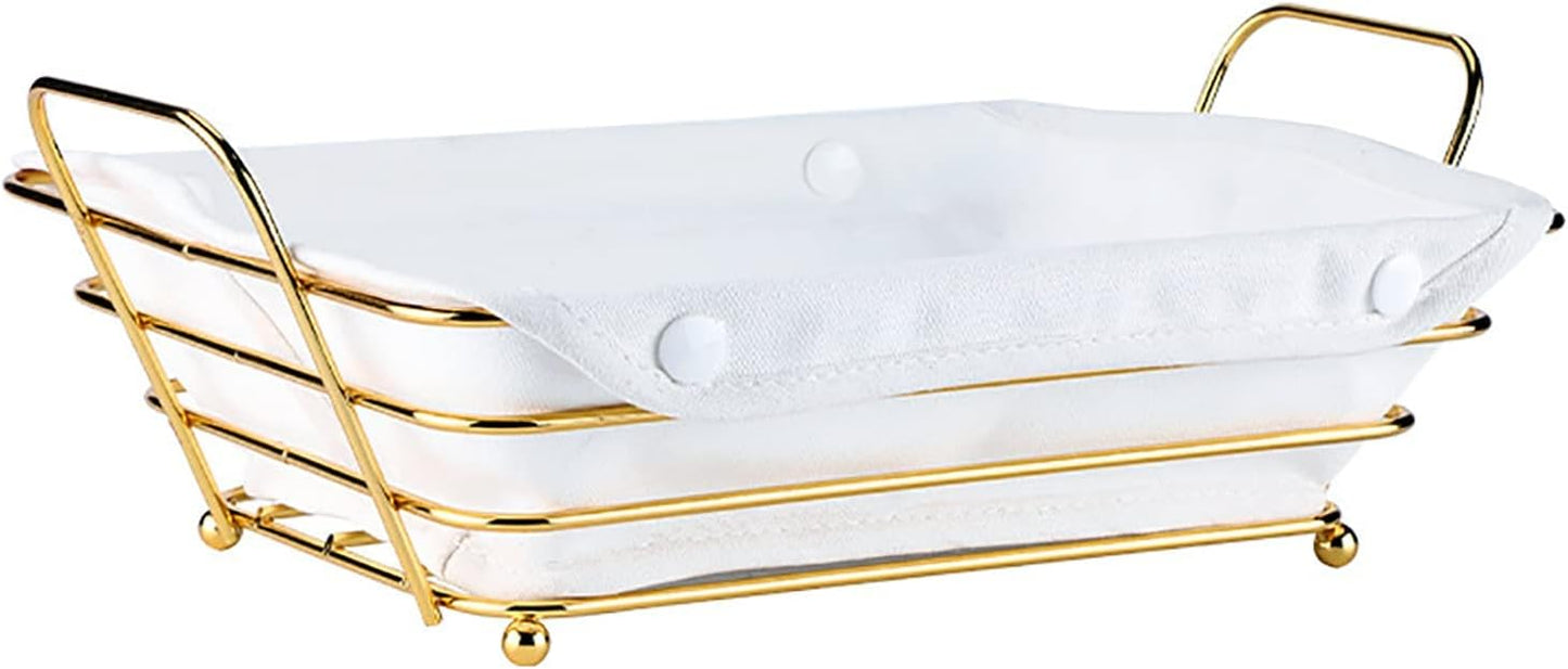 Metal Rectangular Bread & Fruit Basket