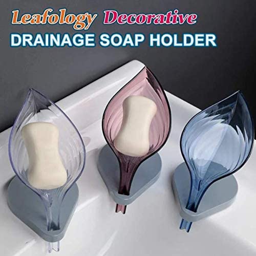 New Leaf Shape Soap Holder Decorative Drainage Soap Holder Bathroom Gadgets