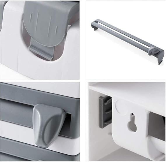 4-in-1 Kitchen Roll Dispenser – Wall-Mounted Cutter & Towel Holder