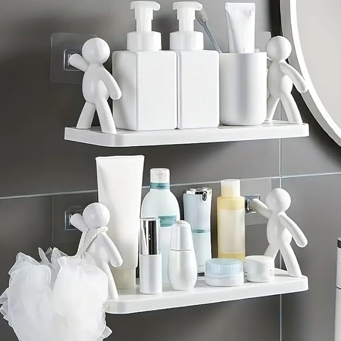Self-Adhesive Wall Mounted Bathroom Shelf – No-Drill Organizer