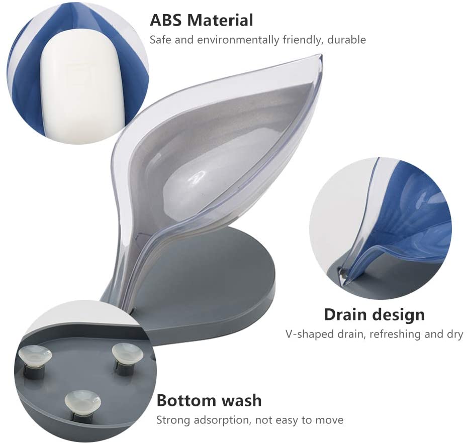 New Leaf Shape Soap Holder Decorative Drainage Soap Holder Bathroom Gadgets
