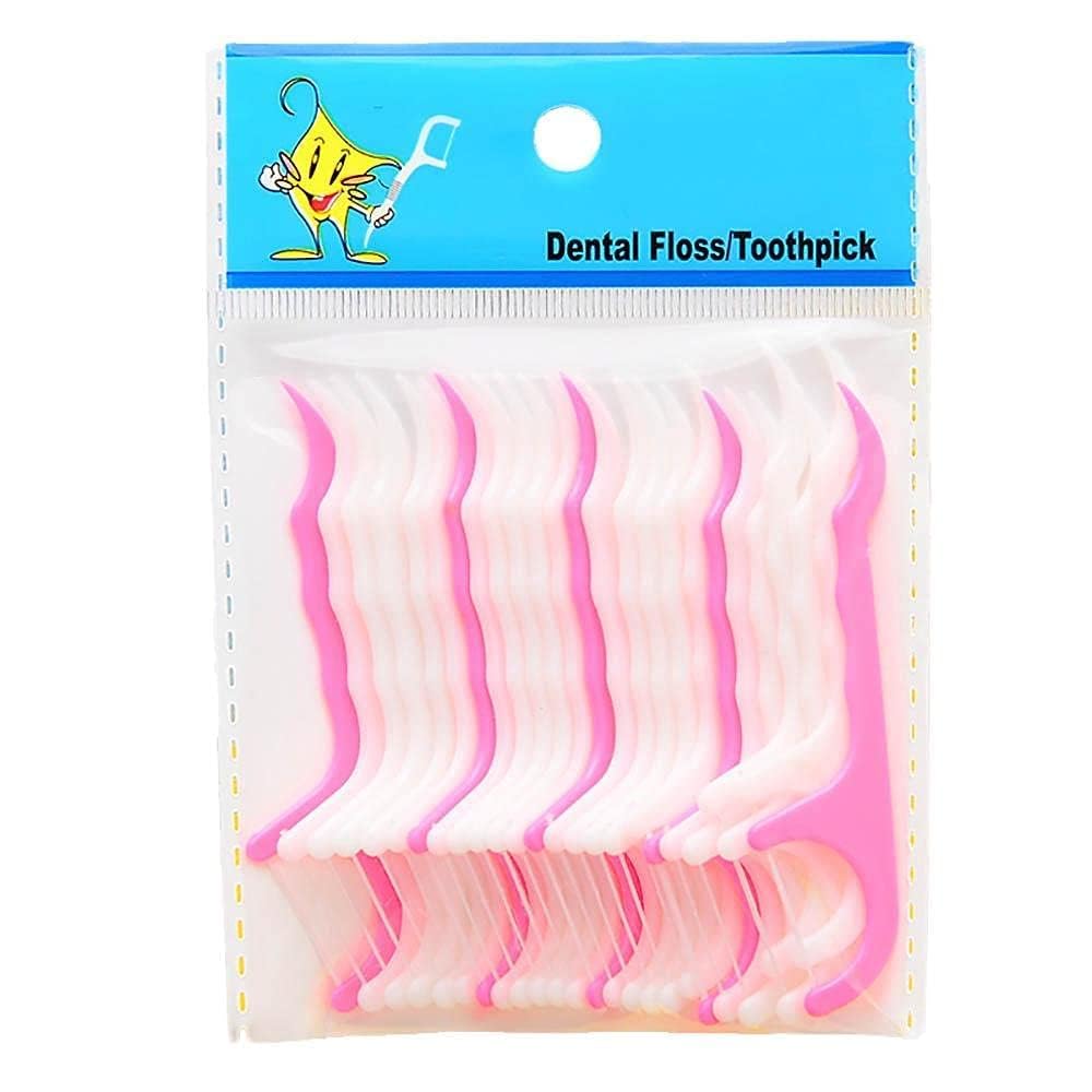 Toothpick Dental Floss Small Portable Teeth Stick Plastic Tooth Picks - 20Pcs