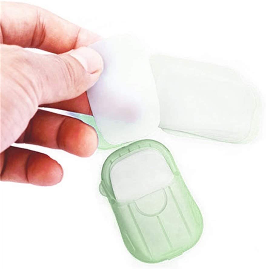 20pcs Mini Paper Soap for Travel, Camping & Outdoor Use