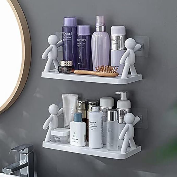 Self-Adhesive Wall Mounted Bathroom Shelf – No-Drill Organizer
