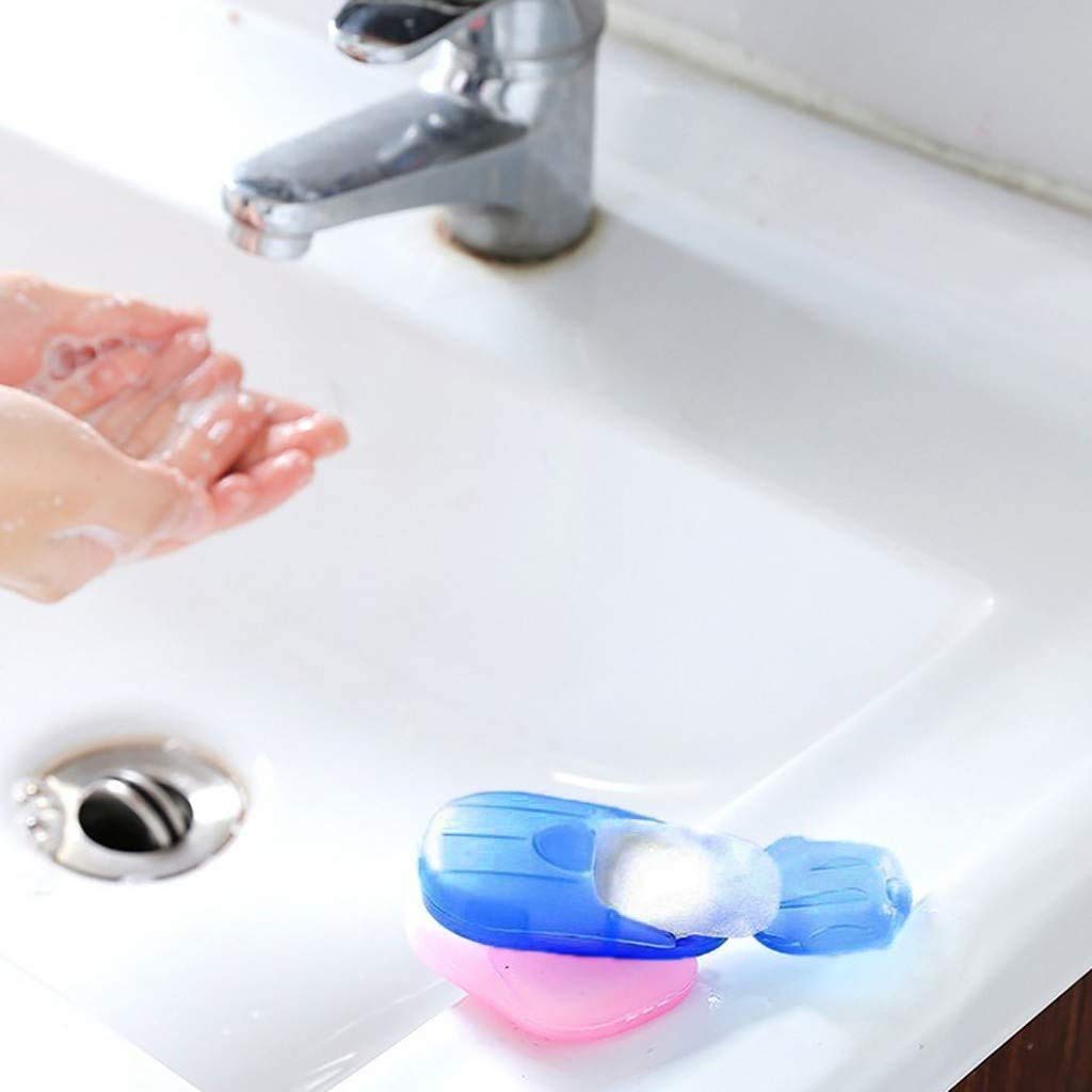 20pcs Mini Paper Soap for Travel, Camping & Outdoor Use
