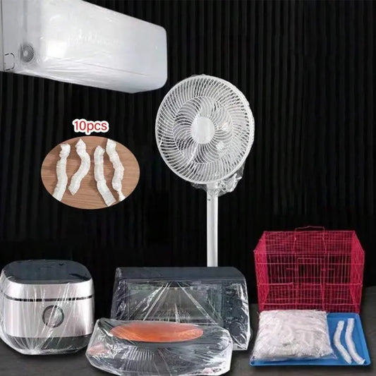 Pack of 10 Large Disposable Dustproof Plastic Furniture Covers