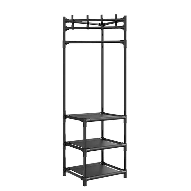 Metal Clothes Rack Corner Storage Organizer