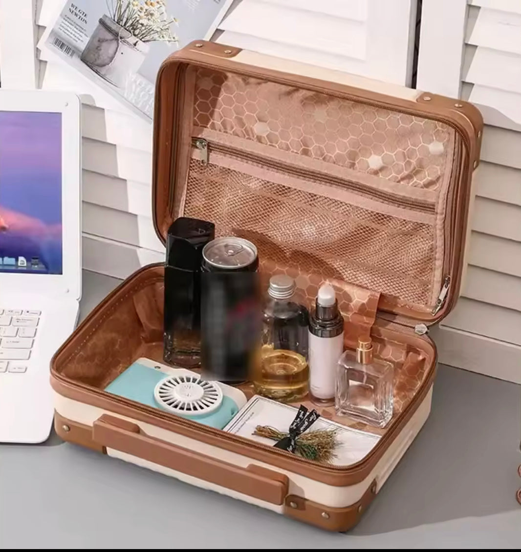 Travel Cosmetic Suitcase Makeup Organizer