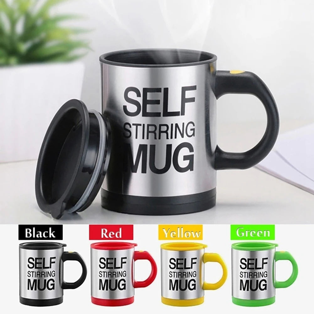 Automatic Self-Stirring Stainless Steel Coffee Mug