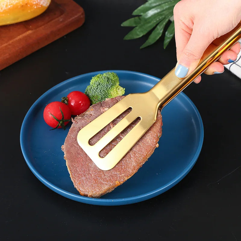 Multipurpose Stainless Steel Kitchen Tongs for BBQ & Cooking