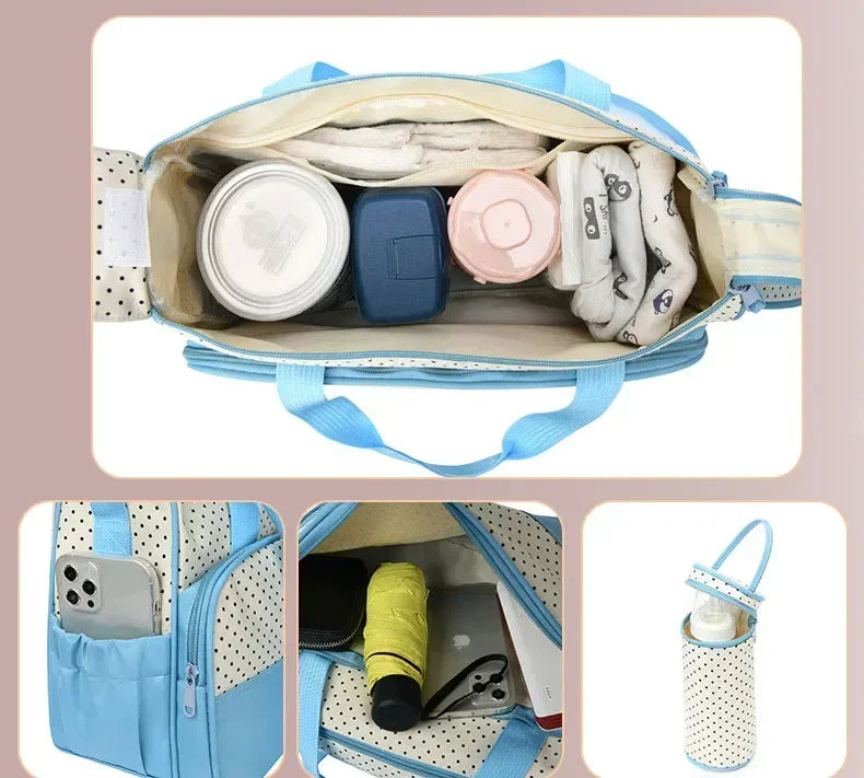 5PCS Large Capacity Mummy Baby Bag Set Organizer