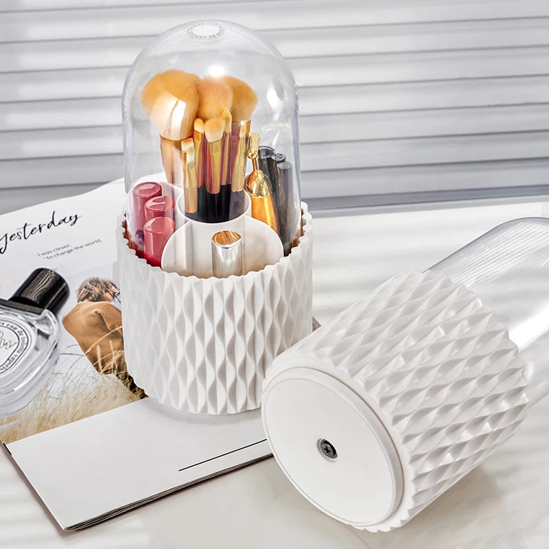 360 Rotating Makeup Brush Holder Organizer Stand