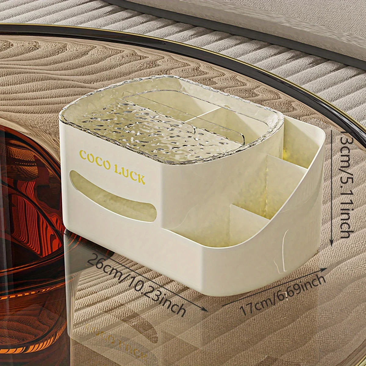 Modern Multifunction Cosmetic Organizer with Tissue Box