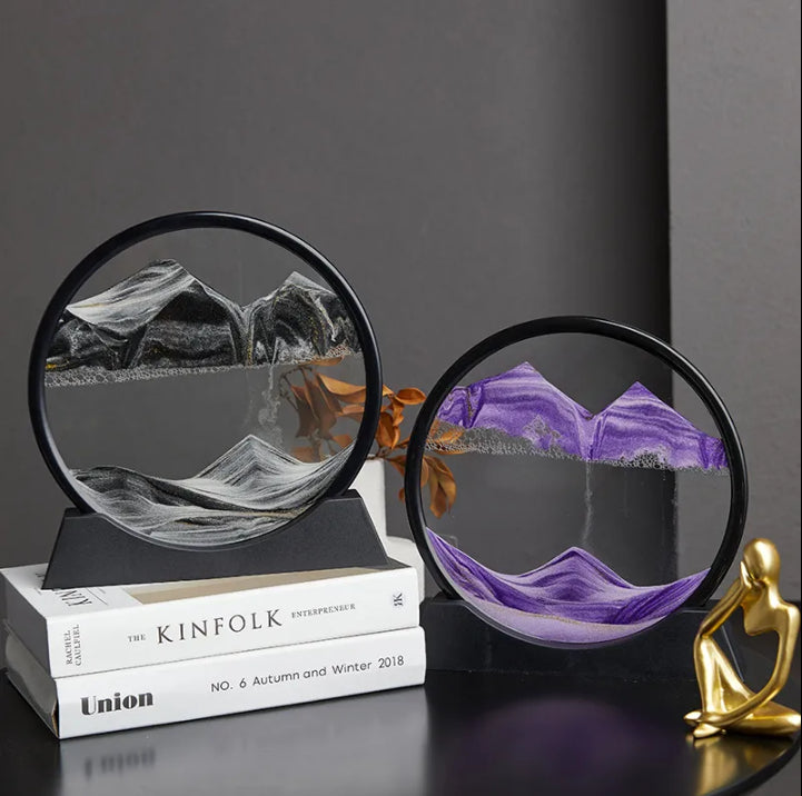 3D Quicksand Hourglass – Rotating Sand Art Frame